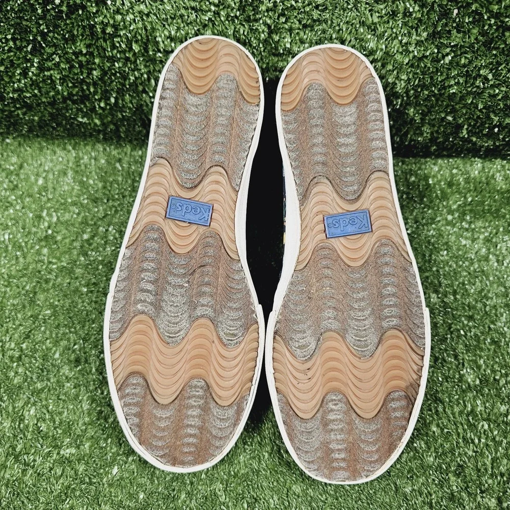 Keds x Rifle Paper Co Navy Floral Canvas Slip On Casual Sneakers Womens Size 8
